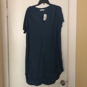 Blue high low t-shirt dress